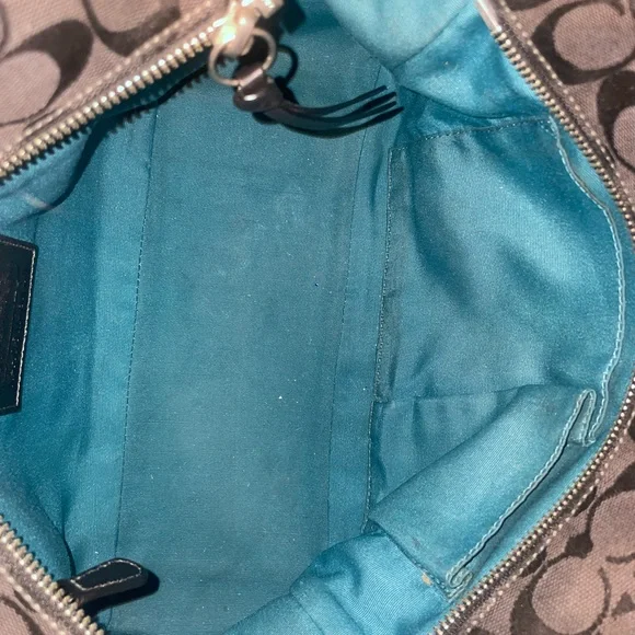 Authentic Coach Signature Gallery Handbag Black Jacquard 8k49 Good Condition - Picture 7 of 7